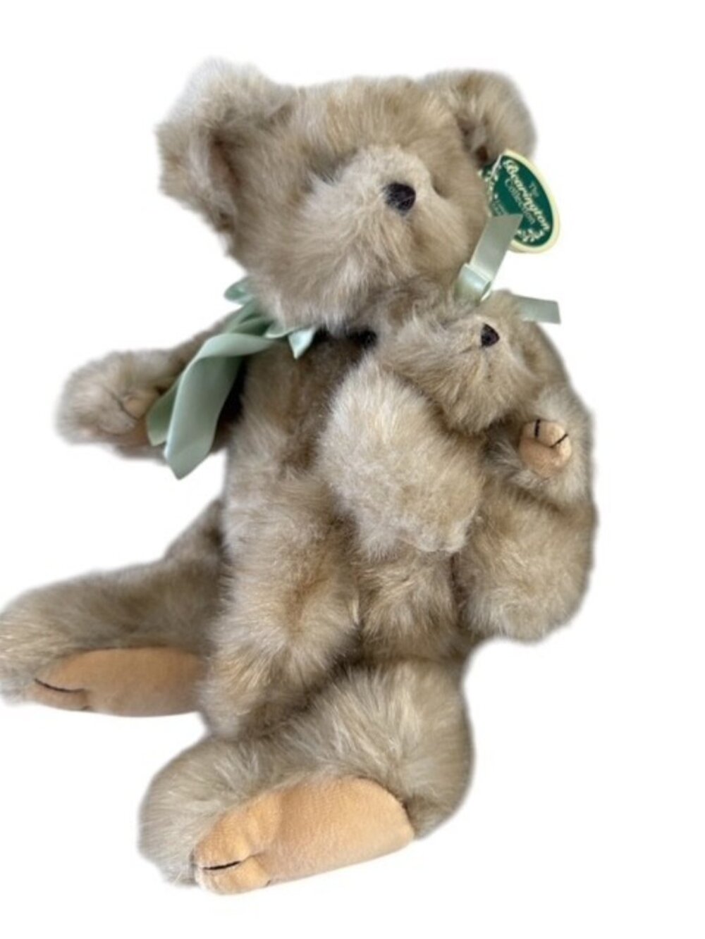 The Bearington Bear Mommy Cuddles Baby Snuggles Plush Brown Limited Edition 1092